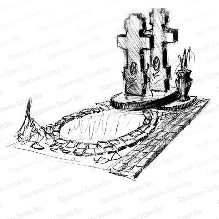 Гранитный памятник фото Городок